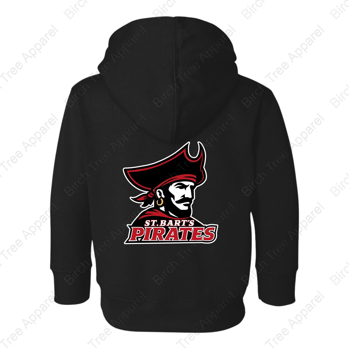 Hoodie - St. Barts Pirates w. Pirate On Back (Littles)