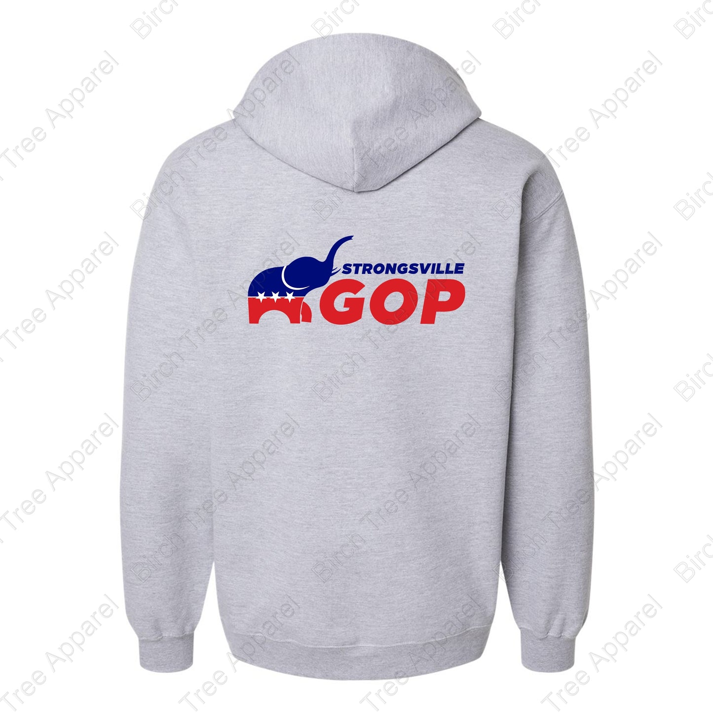Hoodie Zip Up - GOP Elephant w. Strongsville GOP on Back