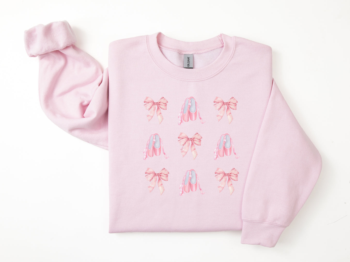 NRDA Bow & Ballerina Slippers Crewneck