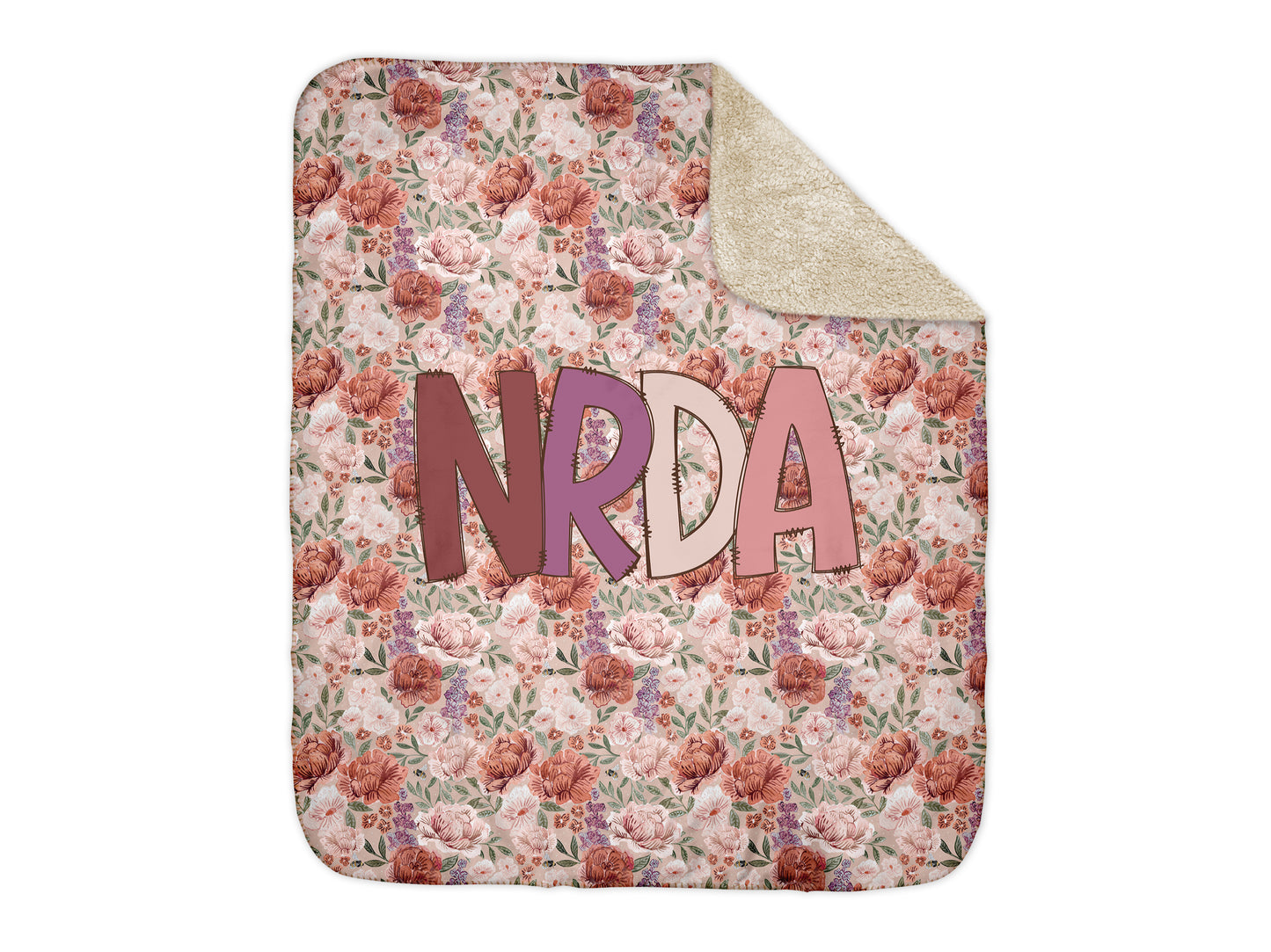 NRDA Muted Floral Blanket