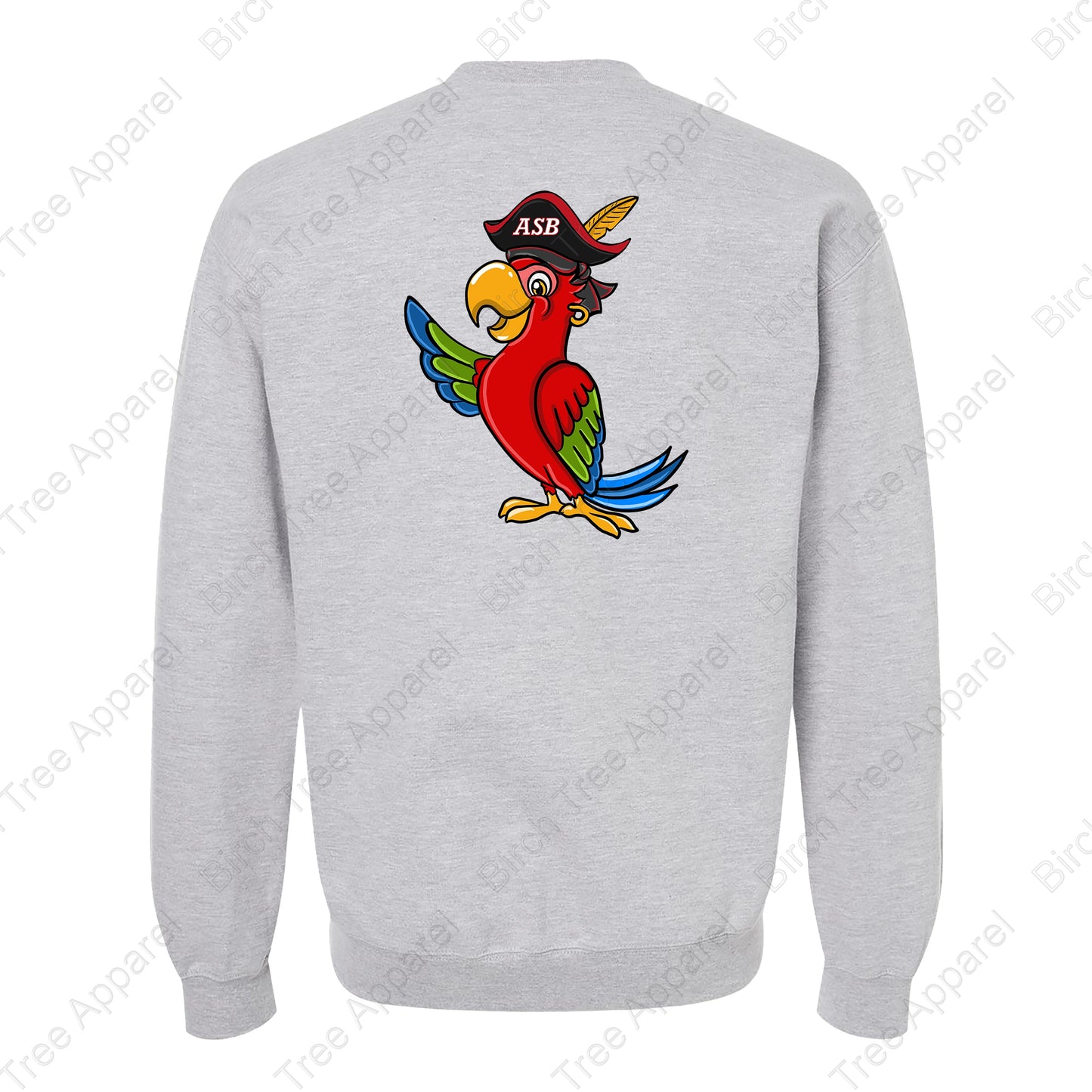 Crewneck - St. Barts Pirates w. Parrot On Back (Youth & Adult)
