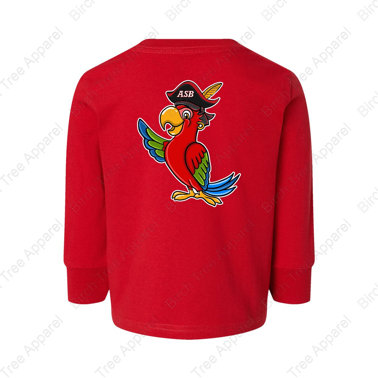 Long Sleeve Shirt - St. Barts Pirates w. Parrot On Back (Littles)