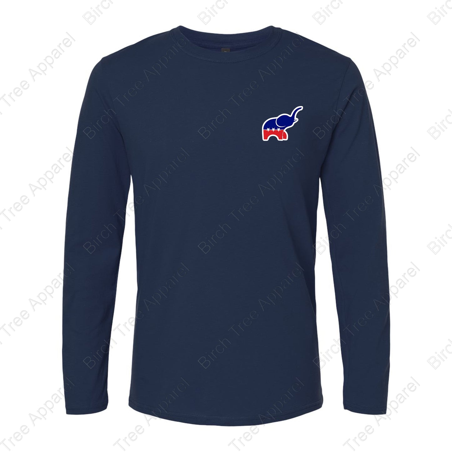 Long Sleeve Shirt - GOP Elephant w. Strongsville GOP on Back