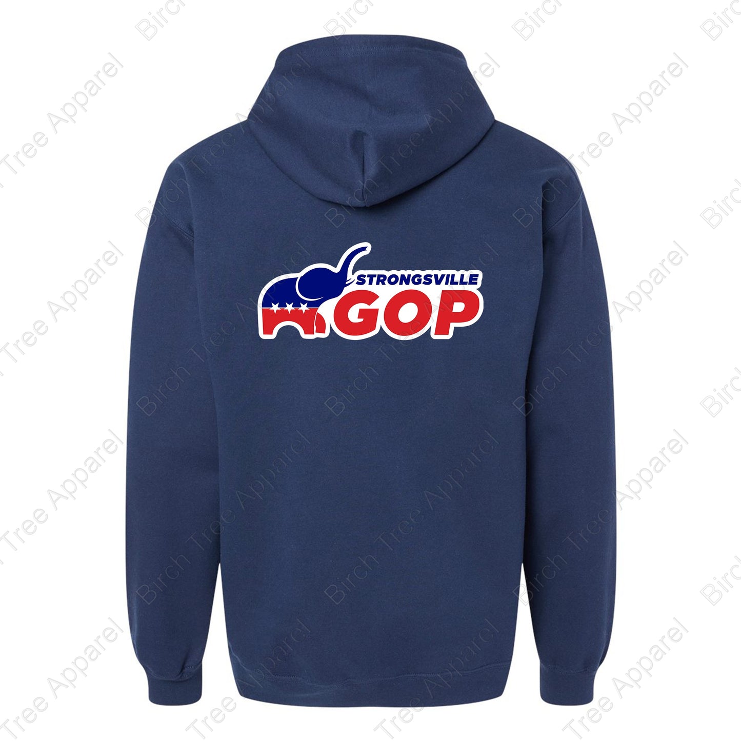 Hoodie Zip Up - GOP Elephant w. Strongsville GOP on Back