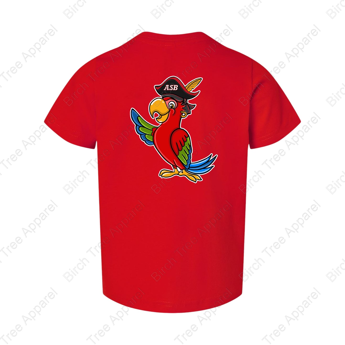 T-Shirt - St. Barts Pirates w. Parrot On Back (Littles)