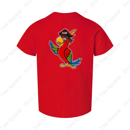 T-Shirt - St. Barts Pirates w. Parrot On Back (Littles)