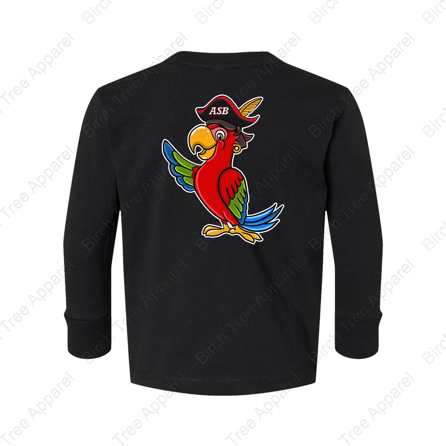 Long Sleeve Shirt - St. Barts Pirates w. Parrot On Back (Littles)