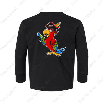 Long Sleeve Shirt - St. Barts Pirates w. Parrot On Back (Littles)