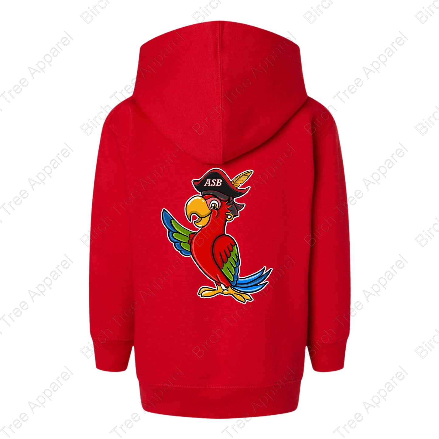 Hoodie - St. Barts Pirates w. Parrot On Back (Littles)