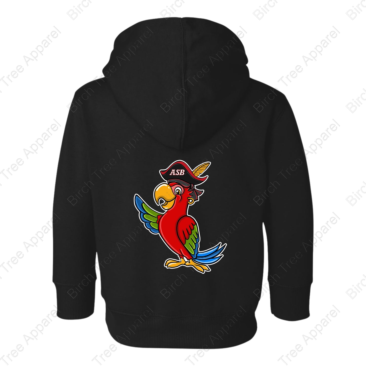 Hoodie - St. Barts Pirates w. Parrot On Back (Littles)