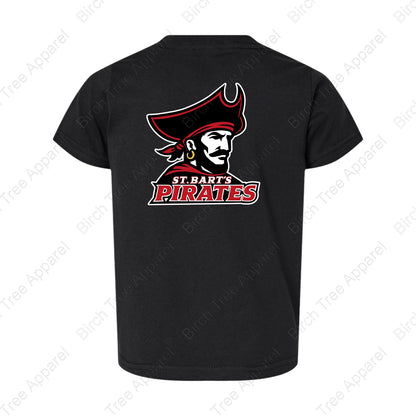 T-Shirt - St. Barts Pirates w. Pirate On Back (Littles)
