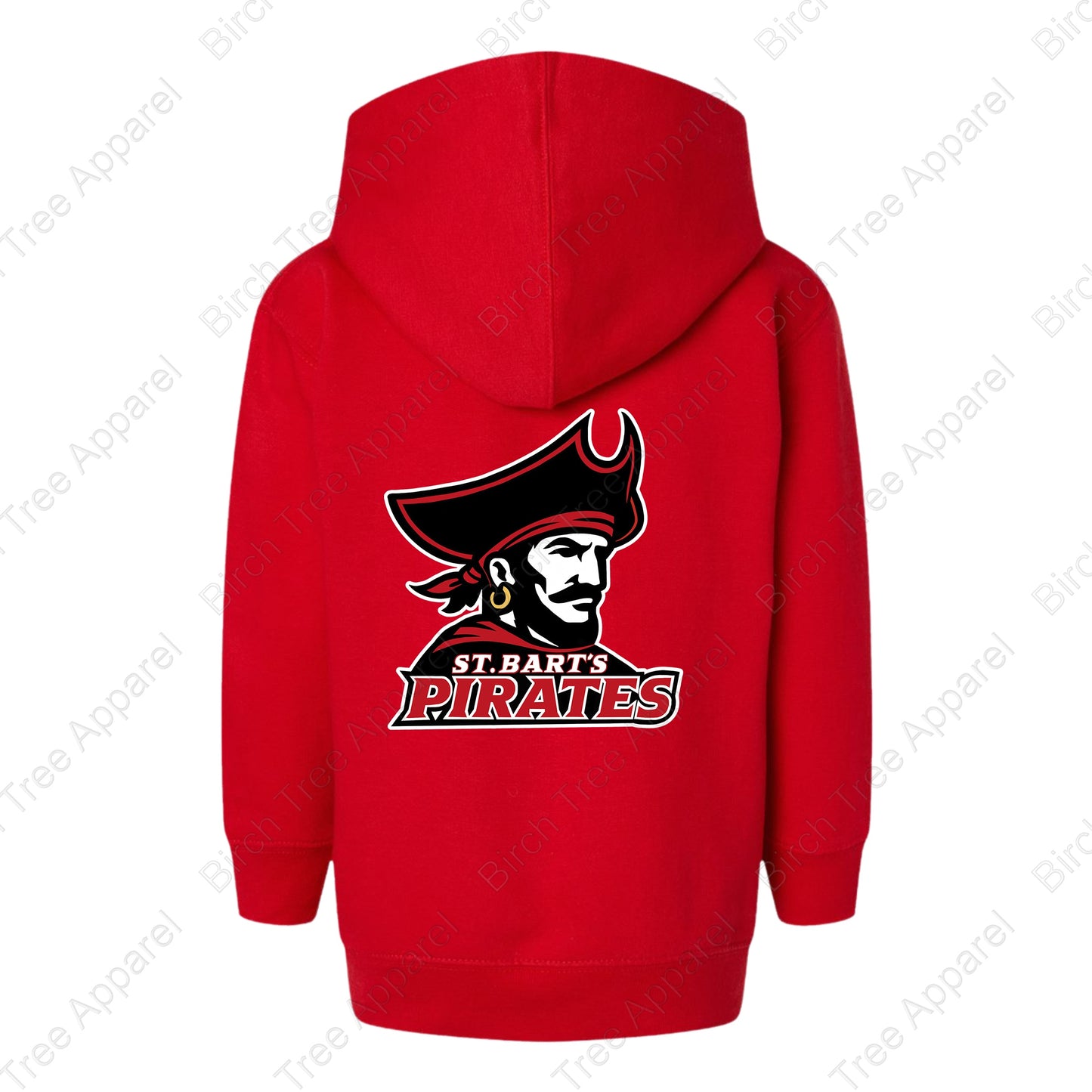 Hoodie - St. Barts Pirates w. Pirate On Back (Littles)