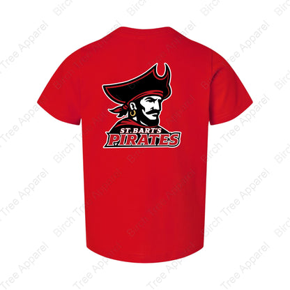 T-Shirt - St. Barts Pirates w. Pirate On Back (Littles)