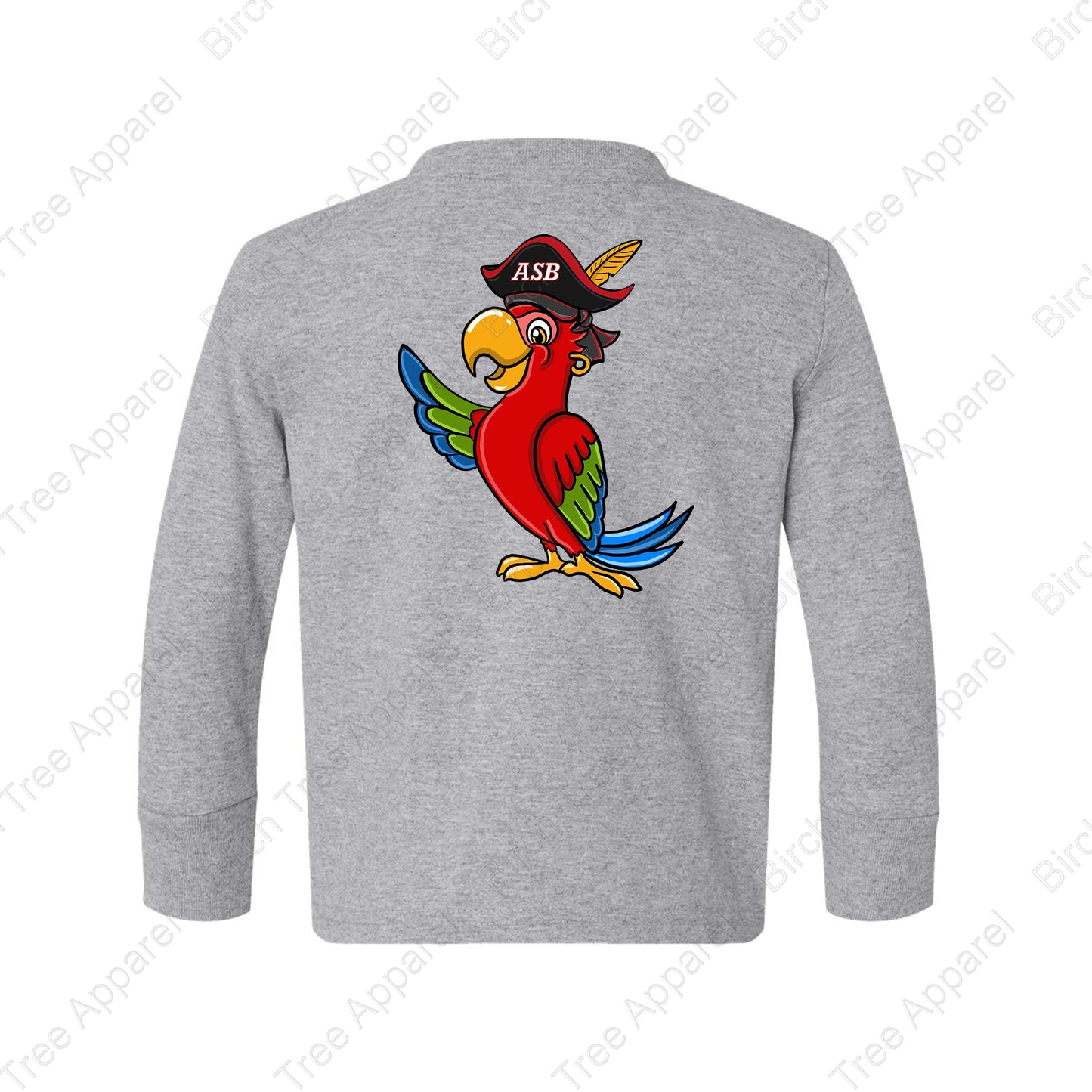 Long Sleeve Shirt - St. Barts Pirates w. Parrot On Back (Littles)