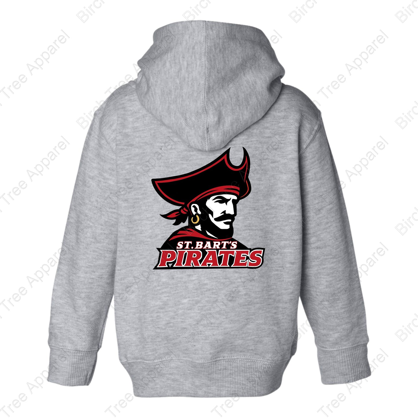 Hoodie - St. Barts Pirates w. Pirate On Back (Littles)