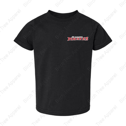 T-Shirt - St. Barts Pirates w. Parrot On Back (Littles)