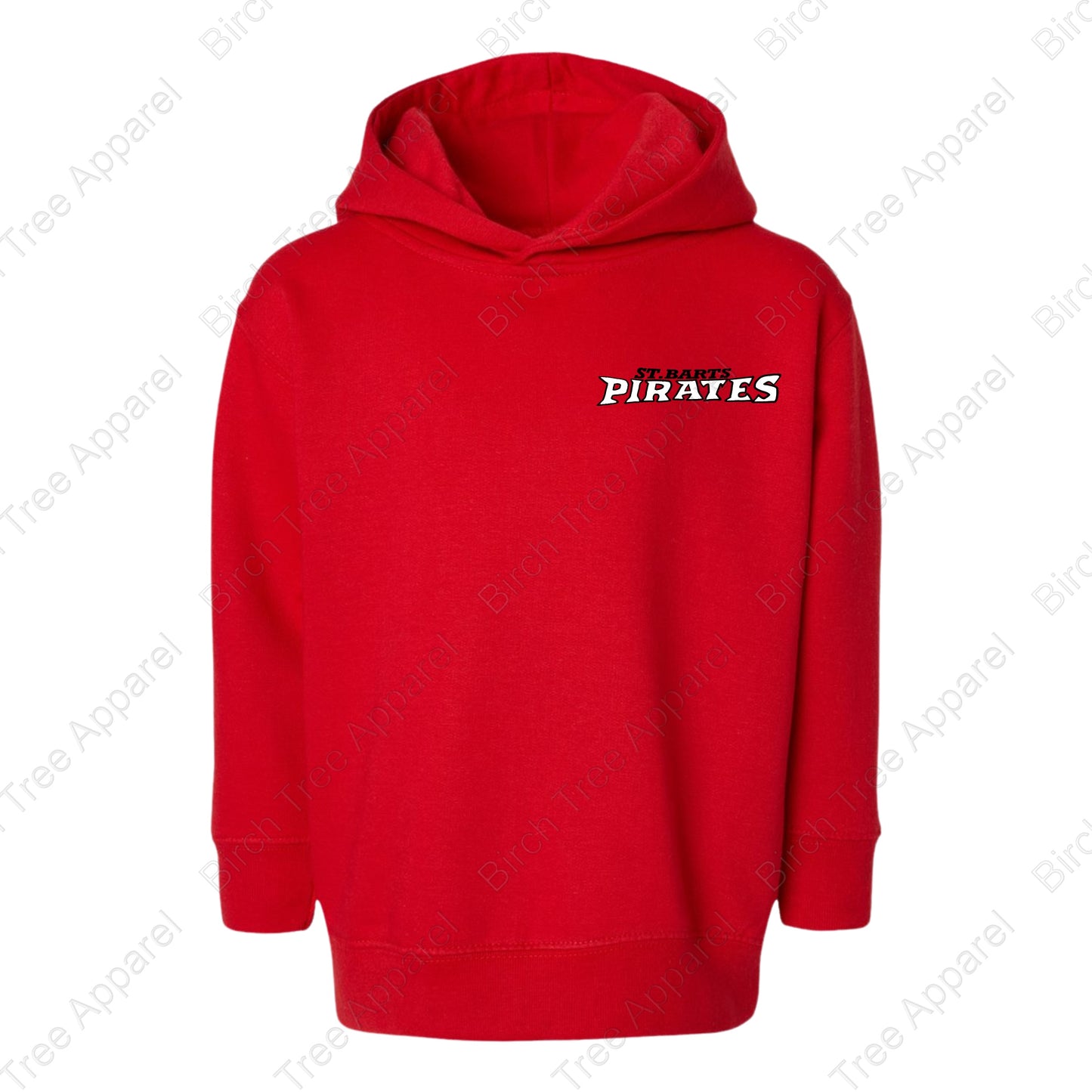 Hoodie - St. Barts Pirates w. Parrot On Back (Littles)