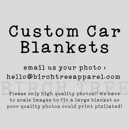 Custom Car Sherpa OR Minky Blanket