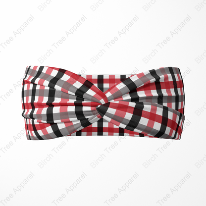 Twist Headbands - St. Barts Black & Red (Littles, Youth & Adult)