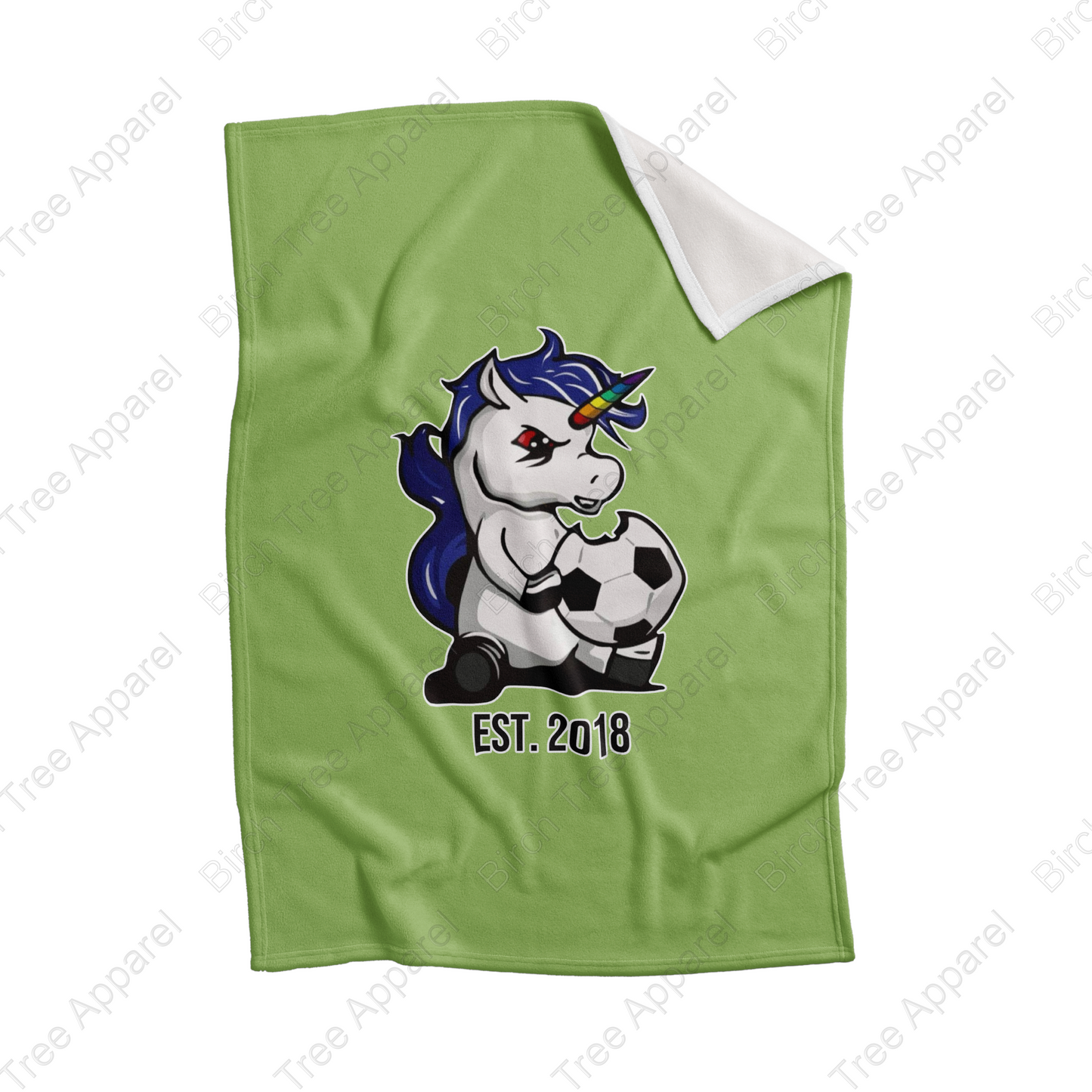 Unicorn Power Est. 2018 Minky Blanket