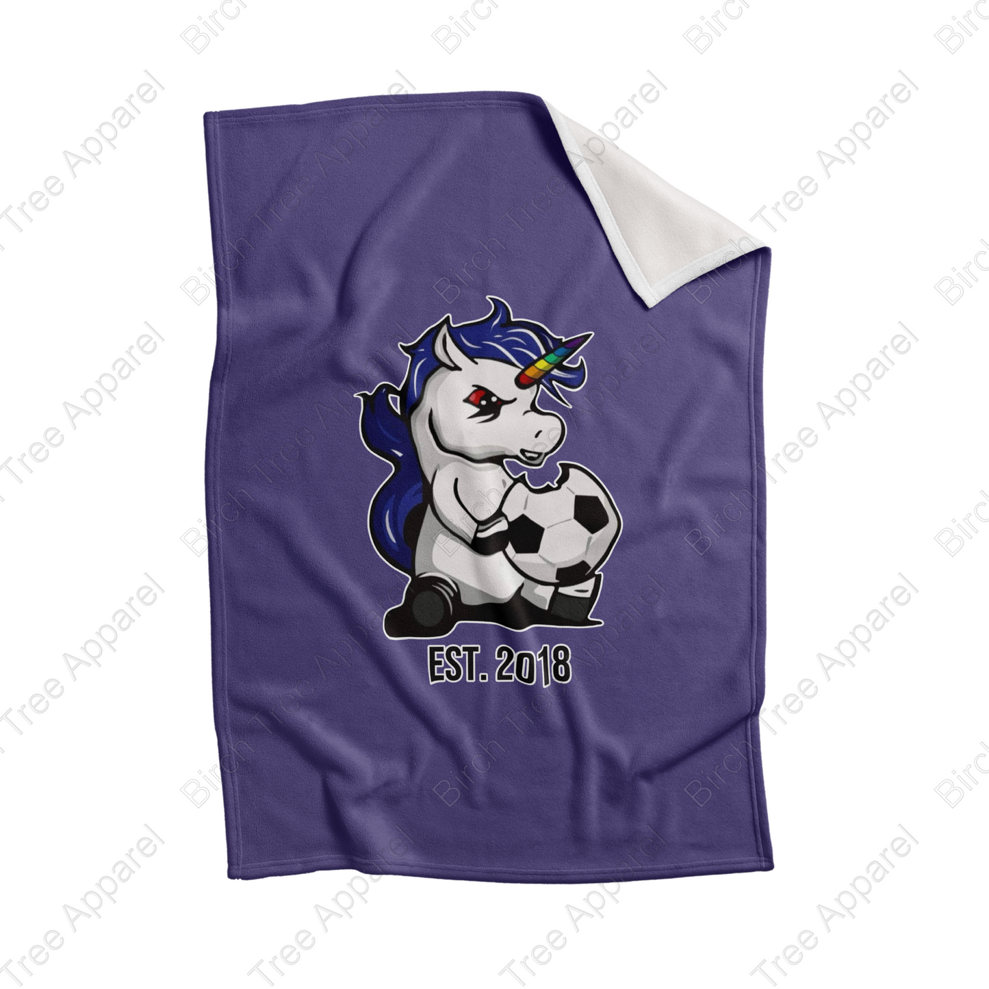 Unicorn Power Est. 2018 Minky Blanket