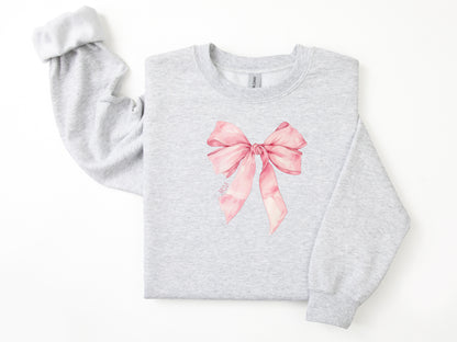 NRDA Ballerina Ribbon Coquette Bow Crewneck