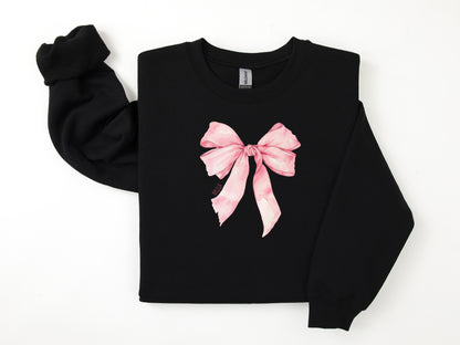 NRDA Ballerina Ribbon Coquette Bow Crewneck