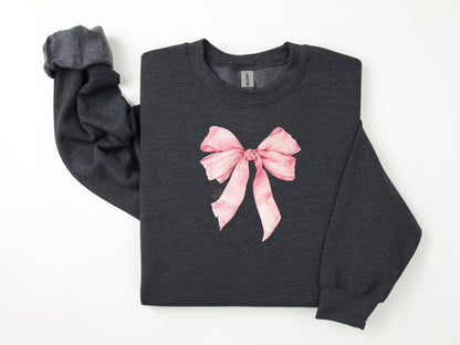 NRDA Ballerina Ribbon Coquette Bow Crewneck