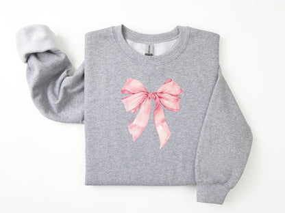 NRDA Ballerina Ribbon Coquette Bow Crewneck