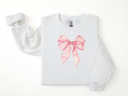 NRDA Ballerina Ribbon Coquette Bow Crewneck