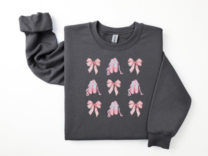NRDA Bow & Ballerina Slippers Crewneck