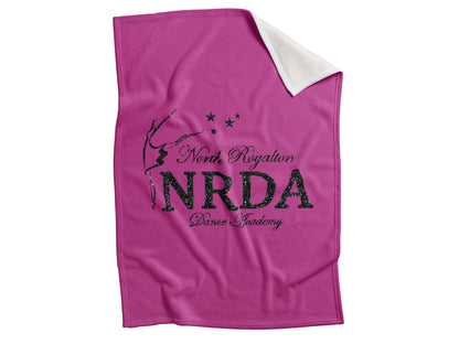 NRDA Hot Pink w. Black Faux Glitter Blanket