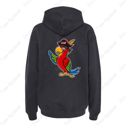 Hoodie - St. Barts Pirates w. Parrot On Back (Youth & Adult)