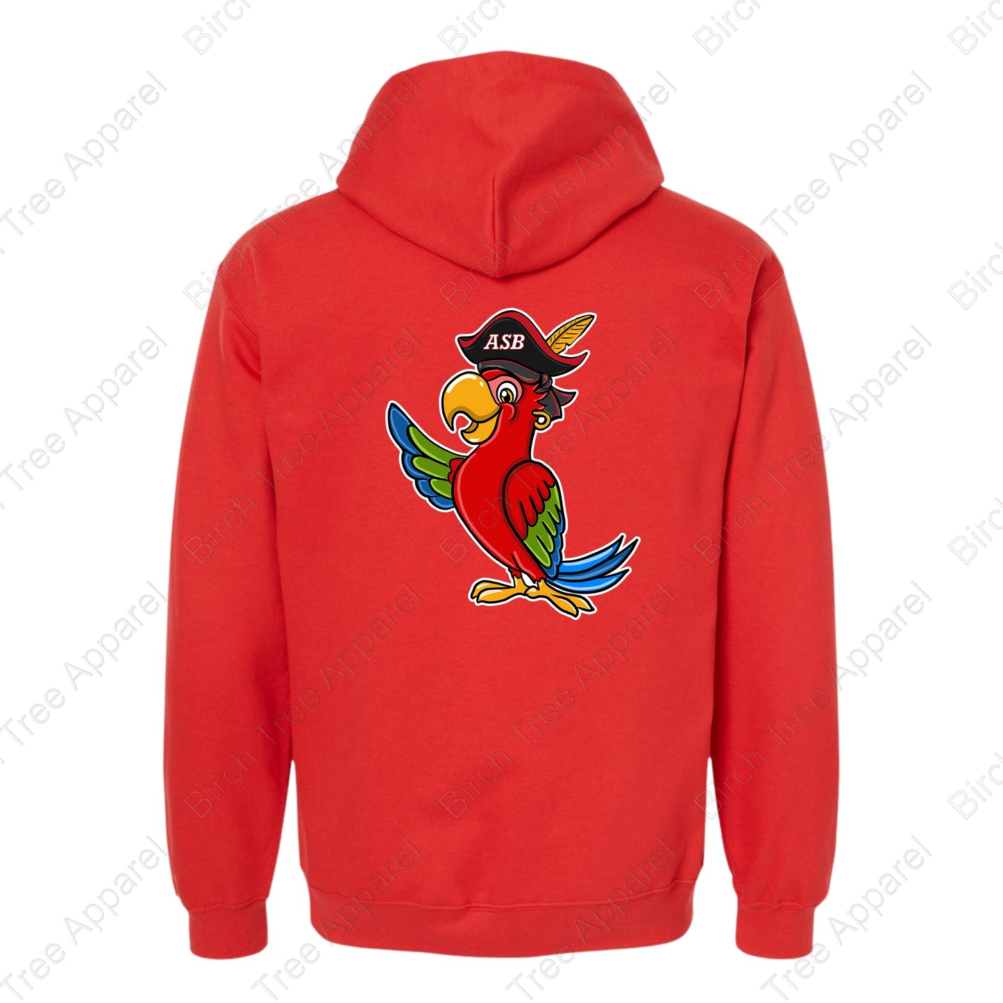 Hoodie - St. Barts Pirates w. Parrot On Back (Youth & Adult)