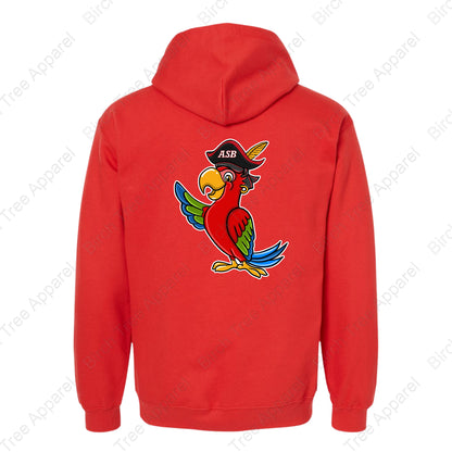 Hoodie - St. Barts Pirates w. Parrot On Back (Youth & Adult)