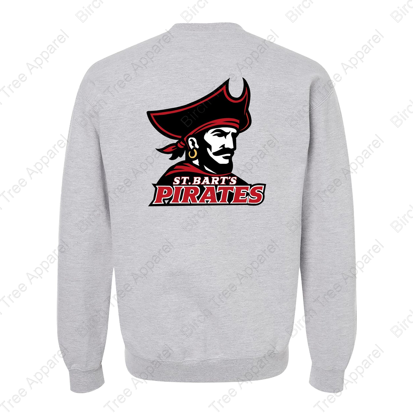 Crewneck - St. Barts Pirates w. Pirate On Back (Youth & Adult)
