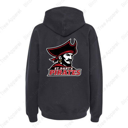 Hoodie - St. Barts Pirates w. Pirate On Back (Youth & Adult)