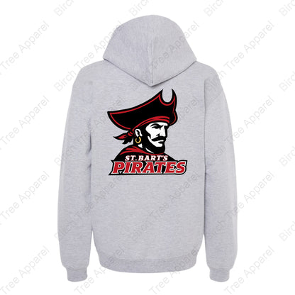 Hoodie - St. Barts Pirates w. Pirate On Back (Youth & Adult)