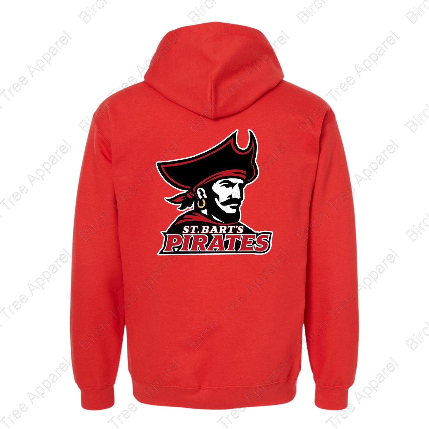 Hoodie - St. Barts Pirates w. Pirate On Back (Youth & Adult)