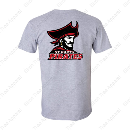 T-Shirt - St. Barts Pirates w. Pirate On Back (Adult & Youth)
