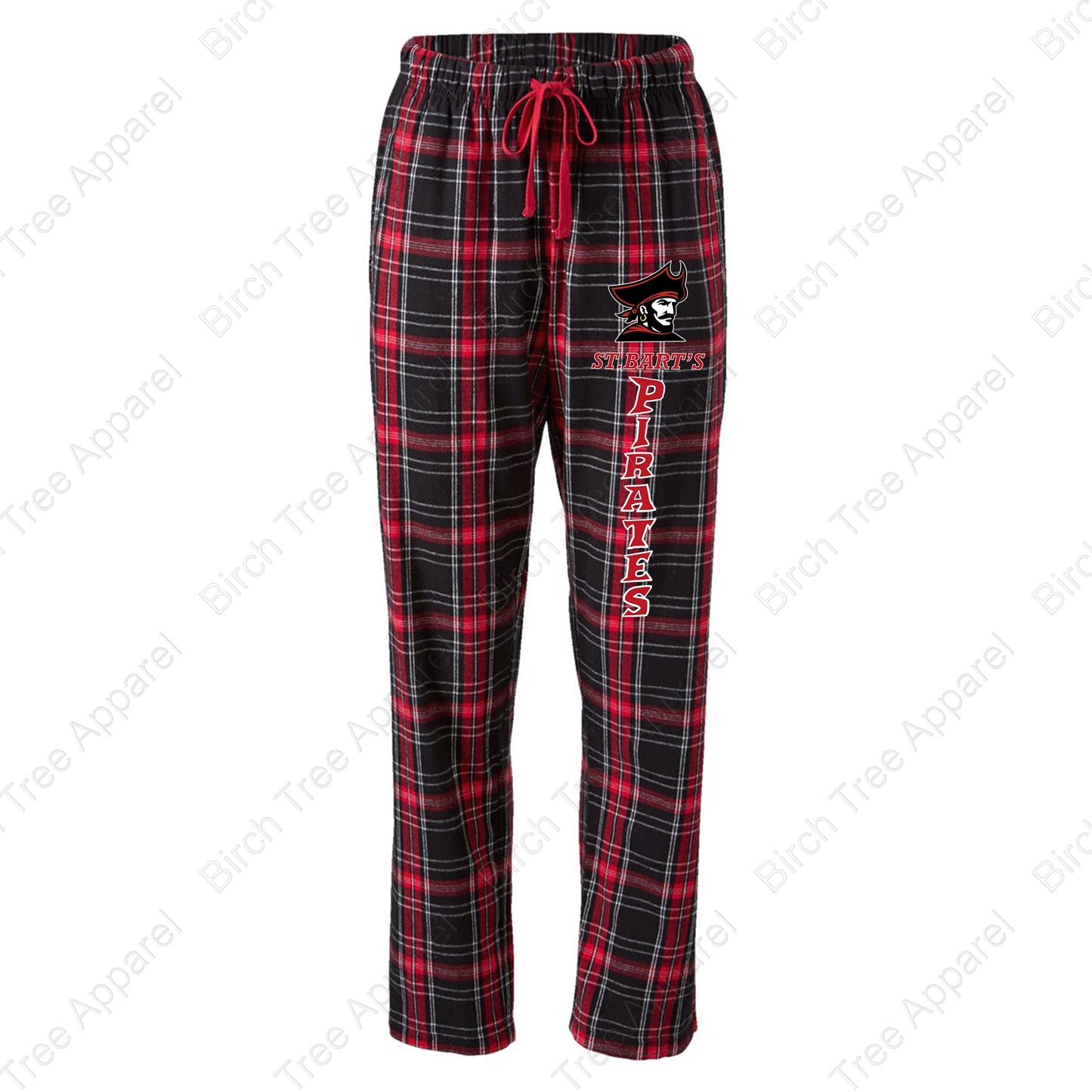 Flannel Pants - ASB Parrot, St. Barts Pirate OR Pirate Block Letters (Adult)