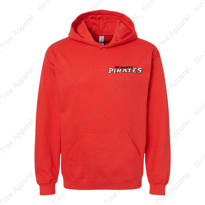 Hoodie - St. Barts Pirates w. Parrot On Back (Youth & Adult)