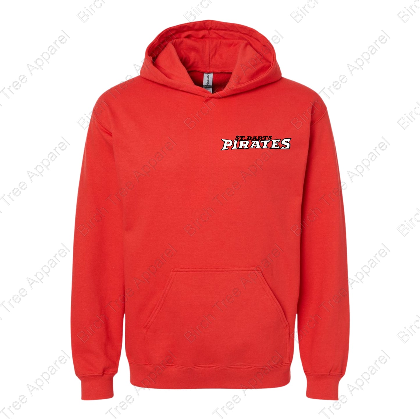 Hoodie - St. Barts Pirates w. Pirate On Back (Youth & Adult)