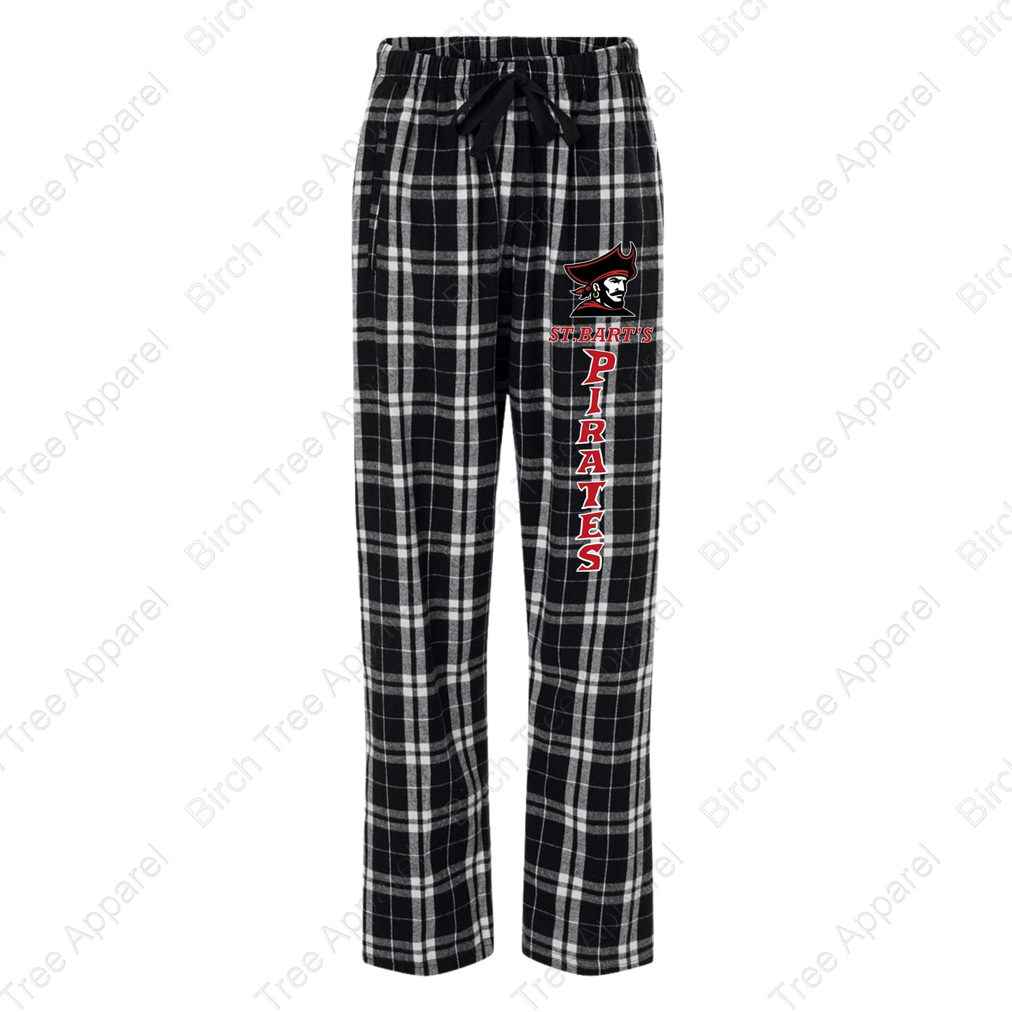 Flannel Pants - ASB Parrot, St. Barts Pirate OR Pirate Block Letters (Adult)