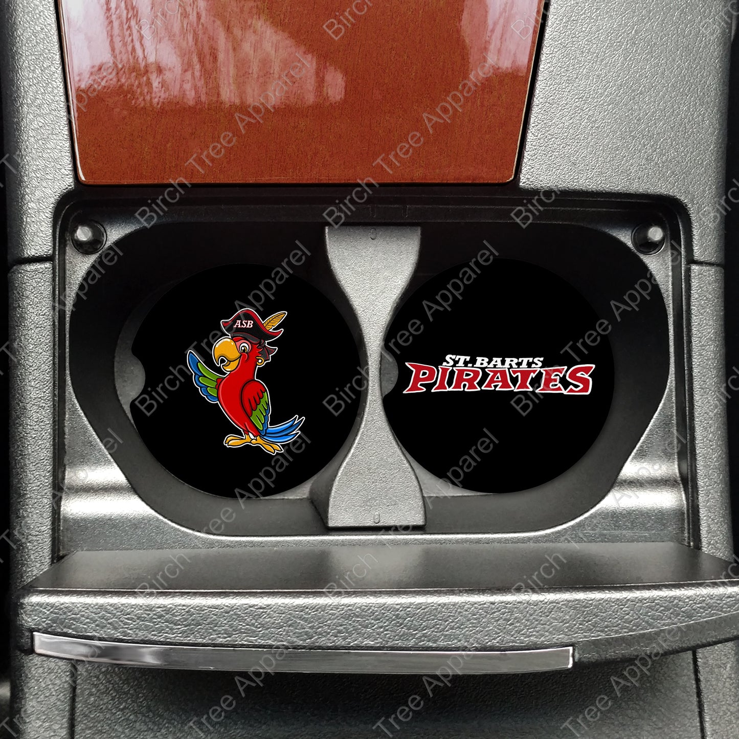 Car Coasters - St. Barts Pirate OR ASB Parrot (Set Of 2)