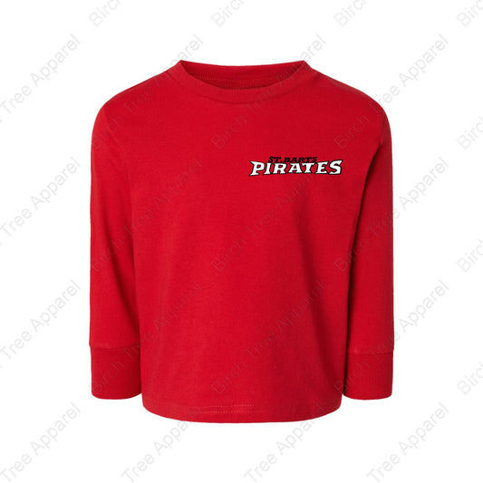 Long Sleeve Shirt - St. Barts Pirates w. Parrot On Back (Littles)